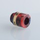 Authentic Reewape RS330 810 Drip Tip w/ Air Regulating Ring for RBA / RTA / RDA - Black + Red, Resin + Steel (1 PC)