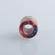 Authentic Reewape RS330 810 Drip Tip w/ Air Regulating Ring for RBA / RTA / RDA - Black + Red, Resin + Steel (1 PC)