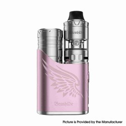 Authentic Vapefly Brunhilde SBS 100W Box Mod Kit with Kriemhild II Tank - Rose Pink, VW 5~100Wm, 1 x 18650 / 20700 / 21700, 4ml