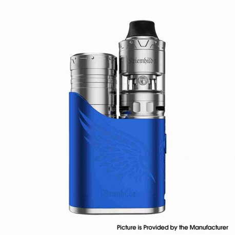 Authentic Vapefly Brunhilde SBS 100W Box Mod Kit with Kriemhild II Tank - Blue, VW 5~100Wm, 1 x 18650 / 20700 / 21700, 4.0ml