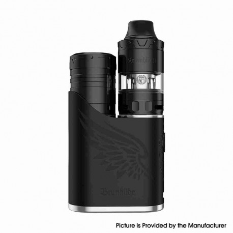 Authentic Vapefly Brunhilde SBS 100W Box Mod Kit with Kriemhild II Tank - Black, VW 5~100Wm, 1 x 18650 / 20700 / 21700, 4.0ml