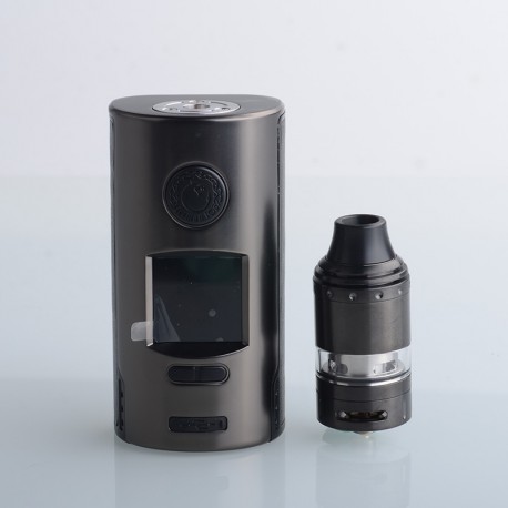 Authentic Vapefly Kriemhild 200W VW Box Mod Starter Kit w/ Sub Ohm Tank - Gunmetal, 5ml, 5~200W, 2 x 18650 / 20700 / 21700