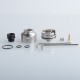 Aston Style RDA BF Squonk Rebuildable Dripping Atomizer - Silver, 303 Stainless Steel, 22mm Diameter