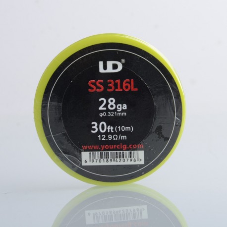 [Ships from Bonded Warehouse] Authentic YouDe UD SS316L 28 AWG Resistance Wire for RBA - 0.32mm Diameter, 10m Length