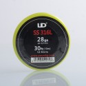 [Ships from Bonded Warehouse] Authentic YouDe UD SS316L 28 AWG Resistance Wire for RBA - 0.32mm Diameter, 10m Length