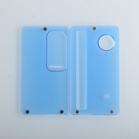 Authentic ETU Replacement Front + Back Door Panel Plates for dotMod dotAIO Pod System - Blue Clear, PC (2 PCS)