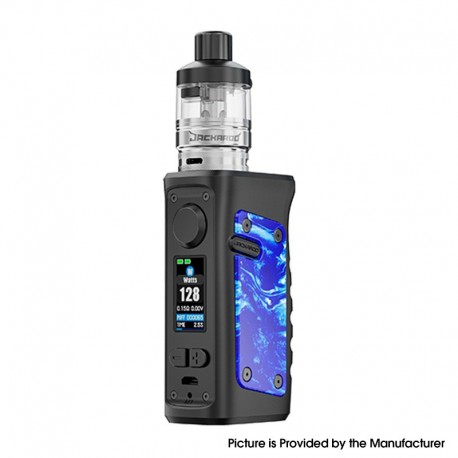 Authentic VandyVape Jackaroo Mini 128W TC VW Box Mod Kit - Resin Blue Porcelain, VW 5~128W, 4000mAh, 4.0ml, 0.15ohm