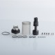 Authentic Auguse V1.5 MTL RTA Rebuildable Tank Atomizer w/ 5 Airflow Inserts - Black, SS + PCTG, 4ml, 22mm Diameter