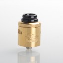 Authentic Hellvape Hellbeast RDA Rebuildable Dripping Atomizer w/ BF Pin - Gold, Stainless Steel, 24mm Diameter