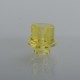 DEV Whistle V3 Style Drip Tip + Button + Small Button for dotMod dotAIO Pod - Lemon Yellow, PMMA