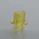 DEV Whistle V3 Style Drip Tip + Button + Small Button for dotMod dotAIO Pod - Lemon Yellow, PMMA