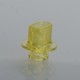 DEV Whistle V3 Style Drip Tip + Button + Small Button for dotMod dotAIO Pod - Lemon Yellow, PMMA