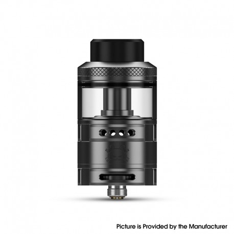 [Ships from Bonded Warehouse] Authentic Hellvape Fat Rabbit RTA Atomizer - Gunmetal, SS+ Glass, 5.5ml, 28.4mm