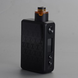 Authentic VandyVape PR SE Squonk Mod Kit with Requiem RDA Atomizer - Diamond Black, VW 5~95W, 1 x 16850, 20700, 21700