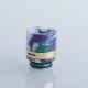 Authentic Reewape RS330 810 Drip Tip w/ Air Regulating Ring for RBA / RTA / RDA - Green + Purple + White, Resin + Steel (1 PC)