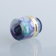 Authentic Reewape RS330 810 Drip Tip w/ Air Regulating Ring for RBA / RTA / RDA - Green + Purple + White, Resin + Steel (1 PC)