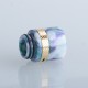 Authentic Reewape RS330 810 Drip Tip w/ Air Regulating Ring for RBA / RTA / RDA - Green + Purple + White, Resin + Steel (1 PC)