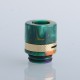 Authentic Reewape RS330 810 Drip Tip w/ Air Regulating Ring for RBA / RTA / RDA - Green + Purple + Yellow, Resin + Steel (1 PC)