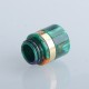 Authentic Reewape RS330 810 Drip Tip w/ Air Regulating Ring for RBA / RTA / RDA - Green + Purple + Yellow, Resin + Steel (1 PC)