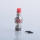 Authentic Auguse Seaman 510 Drip Tip for RDA / RTA / RDTA Atomizer - Silver + Red, Stainless Steel + Delin