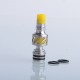 Authentic Auguse Seaman 510 Drip Tip for RDA / RTA / RDTA Atomizer - Silver + Yellow, Stainless Steel + Delin