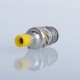 Authentic Auguse Seaman 510 Drip Tip for RDA / RTA / RDTA Atomizer - Silver + Yellow, Stainless Steel + Delin