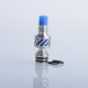 Authentic Auguse Seaman 510 Drip Tip for RDA / RTA / RDTA Atomizer - Silver + Blue, Stainless Steel + Delin