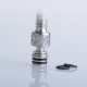 Authentic Auguse Seaman 510 Drip Tip for RDA / RTA / RDTA Atomizer - Silver + White, Stainless Steel + Delin