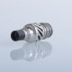 Authentic Auguse Seaman 510 Drip Tip for RDA / RTA / RDTA Atomizer - Silver + Black, Stainless Steel + Delin