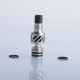 Authentic Auguse Seaman 510 Drip Tip for RDA / RTA / RDTA Atomizer - Silver + Black, Stainless Steel + Delin