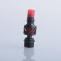 Authentic Auguse Seaman 510 Drip Tip for RDA / RTA / RDTA Atomizer - Black + Red, Stainless Steel + Delin