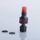 Authentic Auguse Seaman 510 Drip Tip for RDA / RTA / RDTA Atomizer - Black + Red, Stainless Steel + Delin