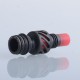 Authentic Auguse Seaman 510 Drip Tip for RDA / RTA / RDTA Atomizer - Black + Red, Stainless Steel + Delin