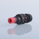 Authentic Auguse Seaman 510 Drip Tip for RDA / RTA / RDTA Atomizer - Black + Red, Stainless Steel + Delin