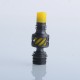 Authentic Auguse Seaman 510 Drip Tip for RDA / RTA / RDTA Vape Atomizer - Black + Yellow, Stainless Steel + Delin