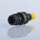 Authentic Auguse Seaman 510 Drip Tip for RDA / RTA / RDTA Vape Atomizer - Black + Yellow, Stainless Steel + Delin
