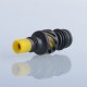 Authentic Auguse Seaman 510 Drip Tip for RDA / RTA / RDTA Atomizer - Black + Yellow, Stainless Steel + Delin