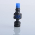 Authentic Auguse Seaman 510 Drip Tip for RDA / RTA / RDTA Atomizer - Black + Blue, Stainless Steel + Delin