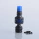 Authentic Auguse Seaman 510 Drip Tip for RDA / RTA / RDTA Atomizer - Black + Blue, Stainless Steel + Delin