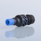 Authentic Auguse Seaman 510 Drip Tip for RDA / RTA / RDTA Atomizer - Black + Blue, Stainless Steel + Delin