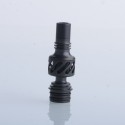 Authentic Auguse Seaman 510 Drip Tip for RDA / RTA / RDTA Atomizer - Black + Black, Stainless Steel + Delin