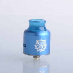 Authentic Damn Vape Mongrel RDA Rebuildable Dripping Vape Atomizer - Blue, 25.4mm / 26mm, with Spare Top Cap, Subway Edition
