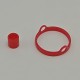 Authentic Auguse Era Pro RTA Replacement Decorative Ring + Drip Tip Ring - Red, Anodized Aluminum + POM, 22mm Diameter (1 PC)
