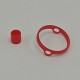 Authentic Auguse Era Pro RTA Replacement Decorative Ring + Drip Tip Ring - Red, Anodized Aluminum + POM, 22mm Diameter (1 PC)