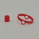 Authentic Auguse Era Pro RTA Replacement Decorative Ring + Drip Tip Ring - Red, Anodized Aluminum + POM, 22mm Diameter (1 PC)