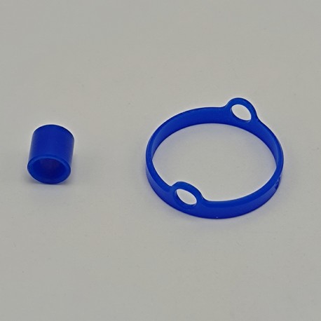 Authentic Auguse Era Pro RTA Replacement Decorative Ring + Drip Tip Ring - Blue, Anodized Aluminum + POM, 22mm Diameter (1 PC)