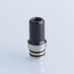 510 Drip Tip for RDA / RTA / RDTA Vape Atomizer - Silver + Black, Stainless Steel + POM