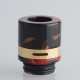 Authentic Reewape RS330 810 Drip Tip w/ Air Regulating Ring for RBA / RTA / RDA - Black + Yellow, Resin + Steel (1 PC)