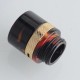 Authentic Reewape RS330 810 Drip Tip w/ Air Regulating Ring for RBA / RTA / RDA - Black + Yellow, Resin + Steel (1 PC)