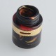 Authentic Reewape RS330 810 Drip Tip w/ Air Regulating Ring for RBA / RTA / RDA - Black + Yellow, Resin + Steel (1 PC)